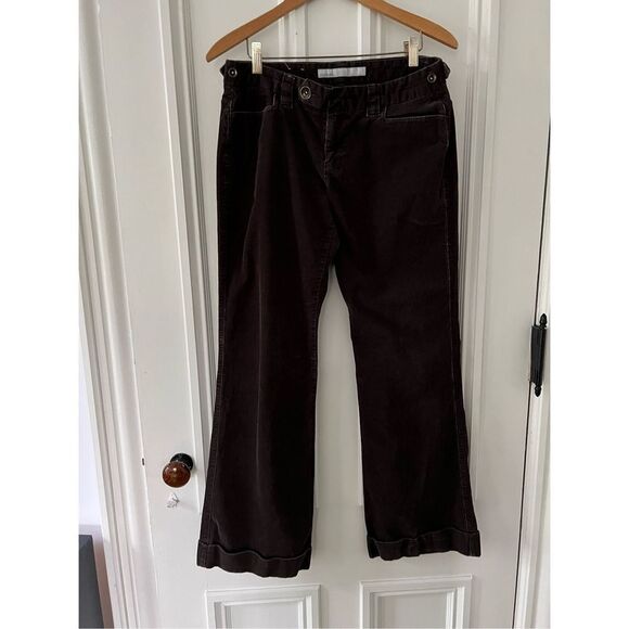 Old Navy dark brown corduroy pants regular mid high rise 6 - Picture 5 of 5
